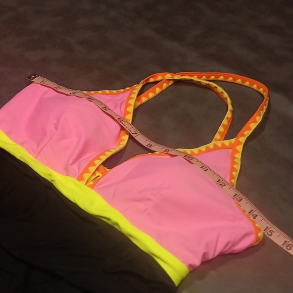 NWT! Popvil Vibrant Pink and Black One Piece Tie Back Swimsuit - Picture 10 of 10